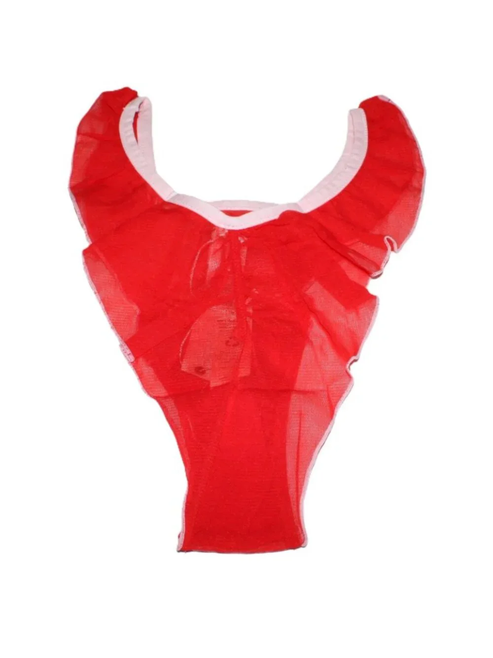 We are HAH Revolve Fly Girl Mesh Panty Blood Orange Red XS 80015